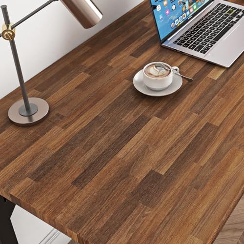 Livelynine Dark Butcher Block Contact Paper for Countertops Waterproof Wood Grain Wallpaper for Kitchen Countertop Laminate Sheets Self Adhesive Desk Vinyl Wrap Counter Top Covers for Table 15.8x78.8