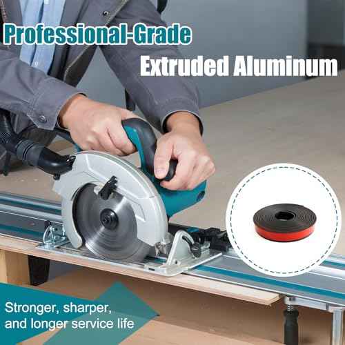 194368-5 55"Track saw Guide Rail for Makita.Includes 55" for Makita Guide Rail,2 Rail Connectors and Guide Rails Strip Bar. Track Saw Can't Dance on Guide Rail. (55in guide rail)