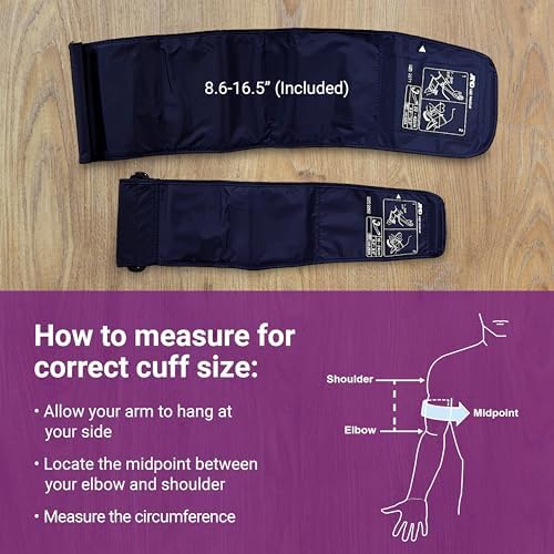A&D Medical Voice-Guided Blood Pressure Monitor for Home Use with Bluetooth, UA-1040TBLE - Wide Range Cuff (8.6-16.5" / 22-42cm) Ideal for Visually Impaired - 3 Language Selections, Accessible