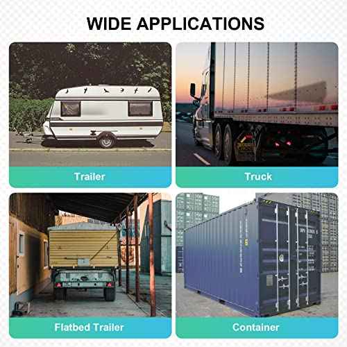 Cargo Trailer Door Latch Hasp Keeper for Ramp Padlock Race Bar Lock Handle Enclosed Car Hauler (Industrial Grade Steel, Comes with Screws and Waterproof Nuts)