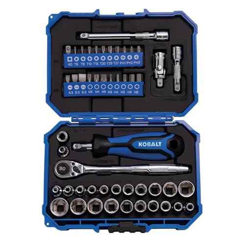 K.balt 50-Piece Standard (SAE) and Metric Polished Chrome Mechanics Tool Set with Hard Case