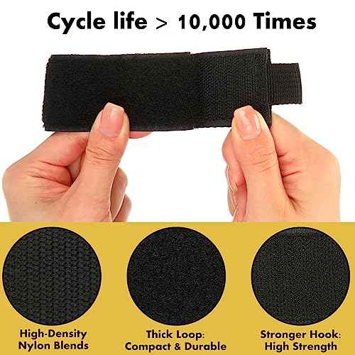 Windyun 10 Pcs Magnetic Garage Hooks Heavy Duty Magnetic Straps Extension Cord Holder Magnet Hooks for Hanging Cables Hoses Workshop Rope Garden Organization (1.7 Inch)
