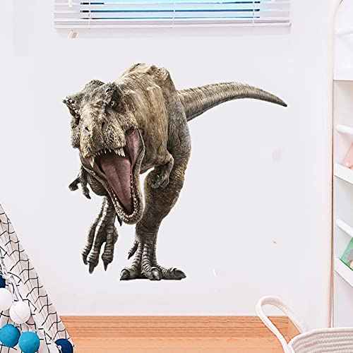 Kiddale Raptor Dinosaur Wall Stickers,Peel and Stick Removable Dinosaur Wall Decals for Kids Boys Girls Adult Bedroom Living Room