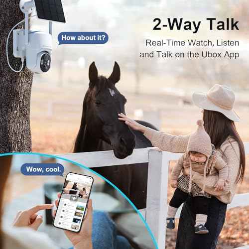 No WIFI Security Camera No Internet Needed, 4G LTE Cellular Security Camera Outdoor Wireless, Solar Power Security Camera Outside, PIR Sensor, 2K Color Night Vision, 360View, 2-Way Talk, IP66