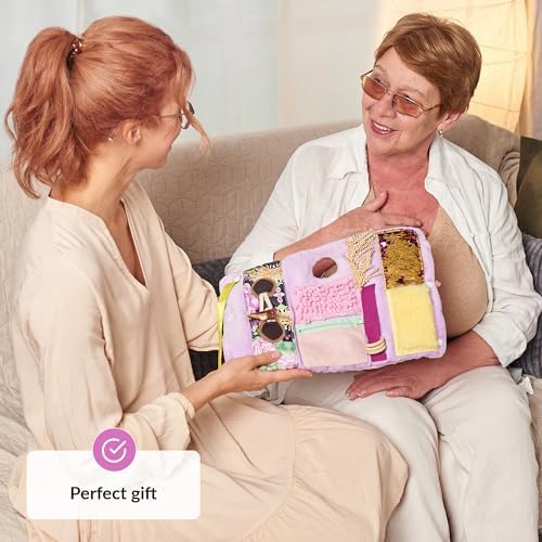 Fidget Wrist Cuff Sensory Toys | Fidget Toys for Dementia | Dementia Products for Elderly | Anxiety Sleeve | Gifts and Activities for Seniors with Alzheimer’s or Dementia | Fidget Wrists (Big, Flower)