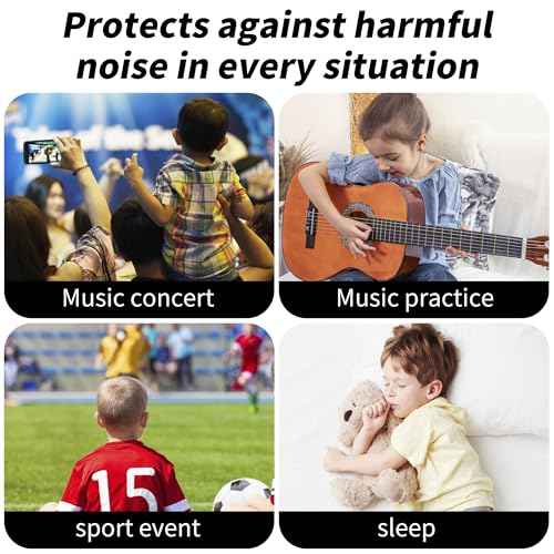 WUTAN Kids Ear Plugs (6-12yrs) & Ear Plugs for Adults with Small Ear Canals, Reusable Noise Reduction Earplugs for Sleep, Focus, Airplane, Concerts, Sports Events, Sleeping, 33dB Noise Cancelling