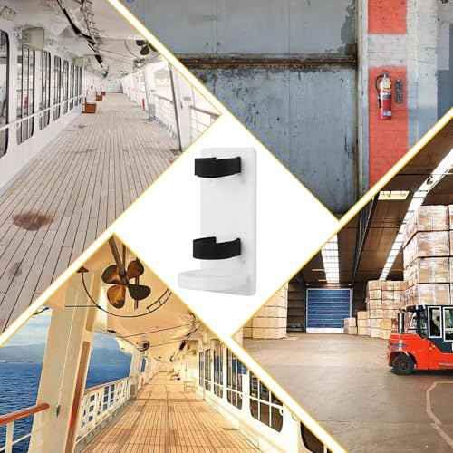 Marine Fire Extinguisher Bracket Mount, White Holder for Kiddie 5, 10, 110 Children's Series Boat