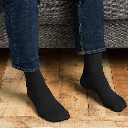 EvoNation Men’s 15-20 mmHg Knee High Compression Socks – Graduated Support for Circulation, Swelling, Varicose Veins & Pain Relief – Medical Compression Stockings – Made in USA