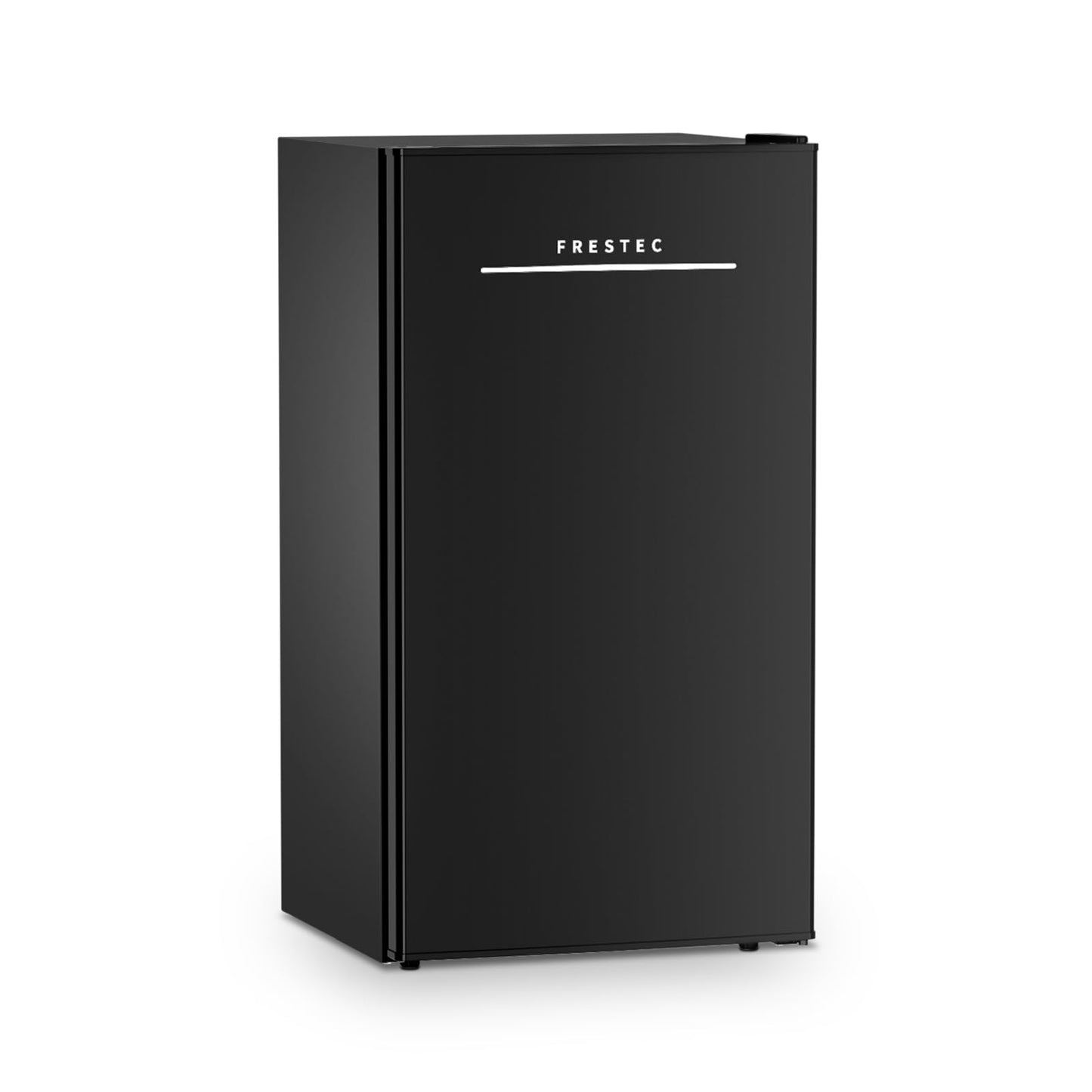 Frestec 3.2 Cu. Ft. Single Door Mini Fridge with Freezer, Adjustable Thermostat, Energy Saving Low Noise Small Refrigerator for Bedroom Office Dorm, Black