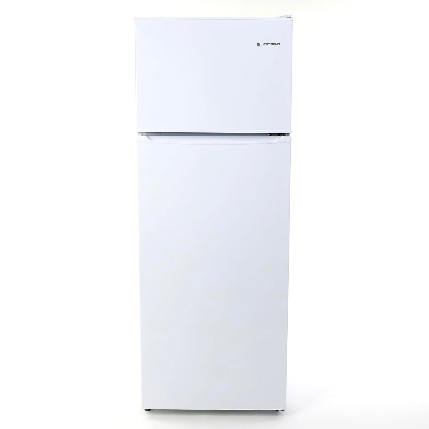 West Bend Apartment Refrigerator Freestanding Dual Door Slim Design Full Fridge with Top Freezer, Adjustable Mechanical Control, for Condo, House, Small Kitchen Use, 7.4-Cu.Ft, White