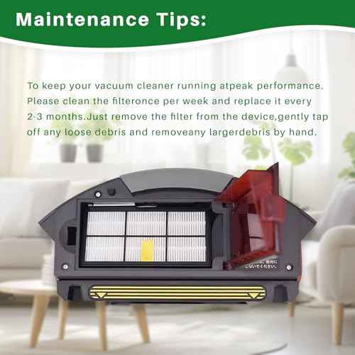 HEPA Filter 3 Pack for Roomba 800 900 Series High Efficiency Vacuum Filters Replacement | Compatible with iRobot 860/870/880/960/980 & Part #4636433