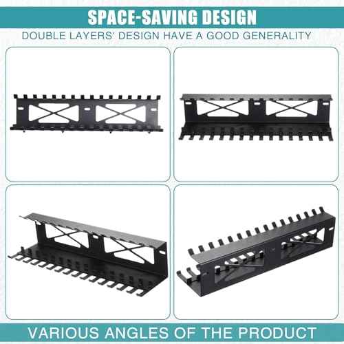 Shimeyao Clamps Rack Organizer Wall Mount Spring C Clamps Holder Tool Storage 16 x 5 x 3.5 Inches for Small Tools Shed Garage Pegboard Workshop Home