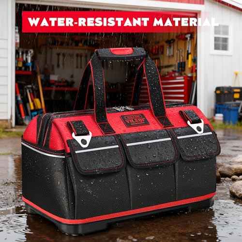 Thalirem 14-Inch Small Tool Bag, Heavy-Duty Durable Electrician Tote with Multi-Pockets, Water-Resistant Organizer for Mechanics, DIY Tools & Supplies