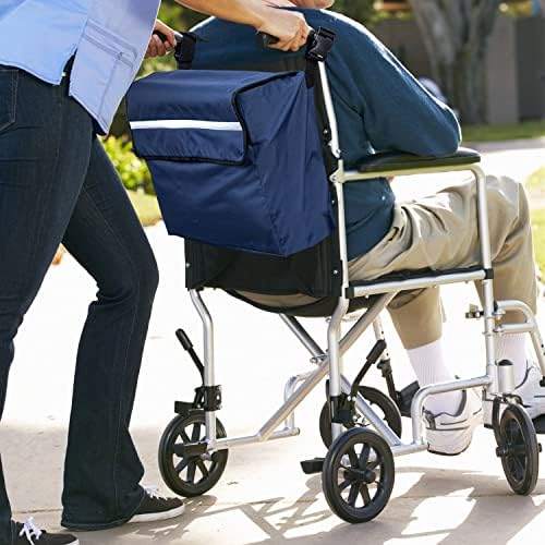 SWISSELITE Wheelchair Bag,Wheelchair Backpack Bag,Wheel Chair Storage Tote Accessory-Large Capacity with Reflective Stripe for Walker Rollator Wheelchair Transport Chair