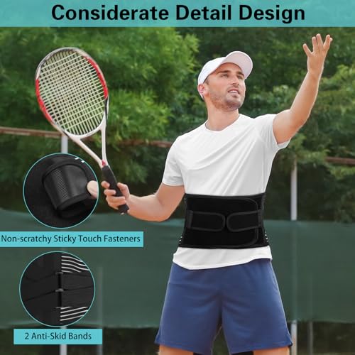Back Brace for Lower Back Pain Relief, Anti-skid Lumbar Support Belt With Mesh for Women Men, Adjustable Lumbar Support Brace for Sciatica, Scoliosis, Body Shape Waist Trainer for Heavy Lifting, Gym, Workouts (S)