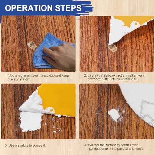 Wood Filler, Wood Putty, Wood Putty Filler Paintable, Stainable & Quick Drying - Quickly Repair Any Broken and defective Wooden Furniture (White£¬9.87 Ounce)