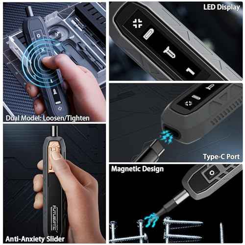 180 in 1 Electric Screwdriver Set, Power Screwdriver, Precision Screwdriver Set, 3 Torque Modes with 162 Magnetic Precision Bits, Screwdriver it for Phone Camera Computer Watch Laptop Drones