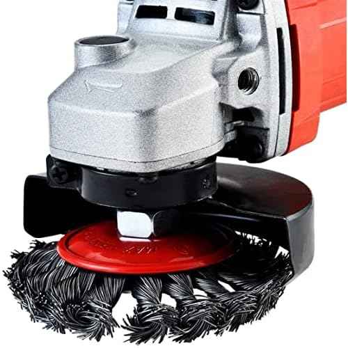 Wire Wheel for 4 1/2 Angle Grinder, 2 Pack 4 Inch Twist Knotted Wire Wheel for Grinders, with 5/8 Inch-11 Threaded Arbor, Angle Grinder Wire Wheel for Heavy&Light Duty Work