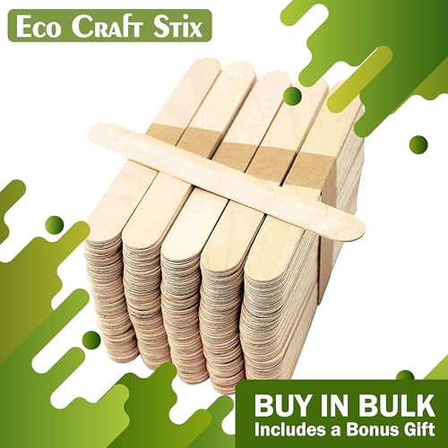 6" Jumbo Wood Craft Sticks - Pack of 1,000
