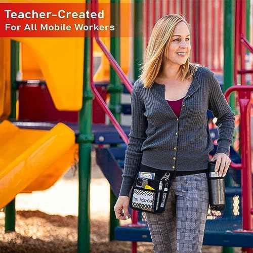 Mini -Premium Hip/Waist Pouch/Belt Clip / 6 Pocket -2-Sided/Drink Pouch/Key Carabiner/ID Sleeve (Up to 54" Waist)