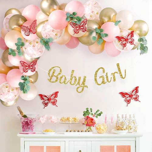 72Pcs 3D Butterfly Wall Decor - 3 Sizes, 3 Styles - Removable Butterfly Wall Stickers for Kids Nursery, Wedding, Bedroom & Room Decor (Red)