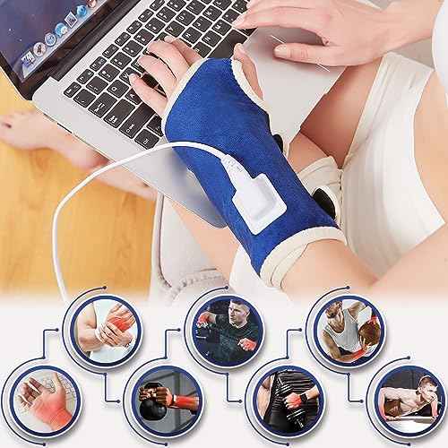 CAMECO Heating Pad for Wrist Pain Relief, Heated Wrist Wrap for Carpal Tunnel, 10-90Min Timer