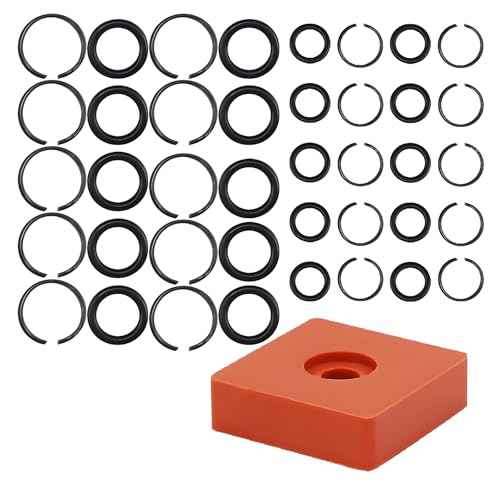 (10+10 Sets) 3/8" & 1/2" Impact Wrench Retainer Rings with O-Ring Kit Includes Retainer Ring Anvil Install Tool, Compatible with Milwaukee Electric/Pneumatic Impact Wrench