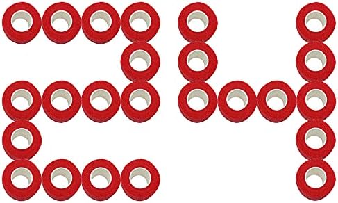[24 Pack-1" x5Yards] MINGYUE Self Adhesive Bandage Wrap,Athletic Tape,Sports Tape,Wrist and Ankle Wrap Tape,Cohesive Bandage for Vet Tape(Red)