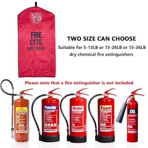 Fire Extinguisher Cover, Heavy Duty Fire Protective Sleeve from scuffs & scratches Accessories, 17"Wx22"L,1 Pcs (5-13LB)