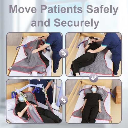 500lbs Mesh Full Body Sling for Lift - Patient Transfer Sling with Wide Pads for Elderly & Disabled,Compatible and Multi-Scene Transfer