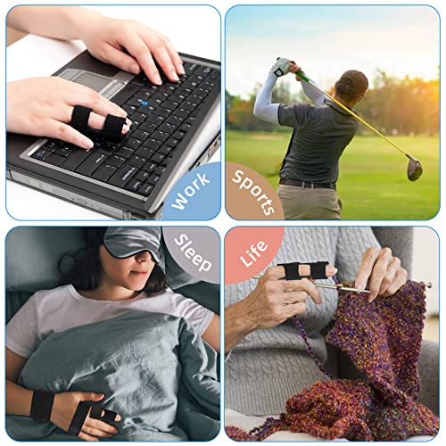 Fanwer Finger Splint with Mallet Finger Splint(3PCS), Adjustable Pointer Finger Splint, Reversible Pinky Finger Splint, Middle Finger Splint, Index Finger Splint, Ring Finger Splint