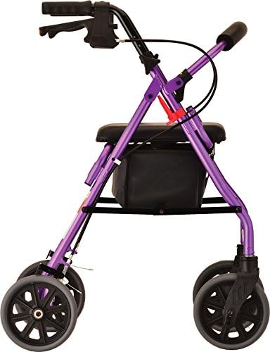 NOVA Medical Products Zoom Rollator Walker with 22" Seat Height, Purple