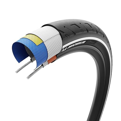 Michelin City Street Road Tire 29" x2.20 Wire Clincher with Magi-X Compound, Reinforced Puncture Protection, and All-Weather Performance ? Ideal for E-Bikes and Urban Cycling