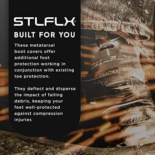 STLFLX - MetGUARDZ¢â Metatarsal Guard for Safety Boots and Shoes, Shoe/Work Boot Metatarsal & Lace Protector, SEN 600, Lace-Up Version