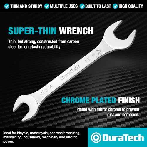 DURATECH 3/4 Inch x 13/16 Inch Super-Thin Open End Wrench, SAE