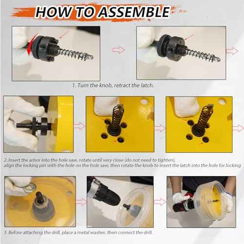 6.25" Hole Saw & 4.25" Hole Saw Dust Bowl Catcher for Recessed Lights, 6-1/4 & 4-1/4 Hole Cutter with 3/8" Hex & SDS Plus Abor for Led Lighting 6 Inch/4 Inch for Drywall Plasterboard