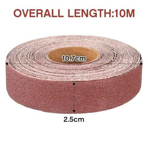 120 Grit Continuous Sandpaper Roll,1" x 32.11 Feet Emery Cloth Roll for Metalworking, Home Improvement, Sanding Automotive Plumbing