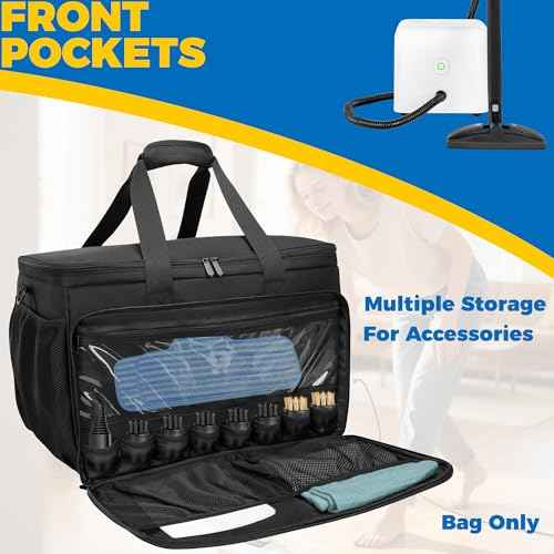 Steam Cleaner Carrying Bag Compatible with Dupray Neat Steam Cleaner, Multiple Storage Pockets for Dupray Neat Plus Steam Cleaner and Accessories, Bag Only, Quilted Black