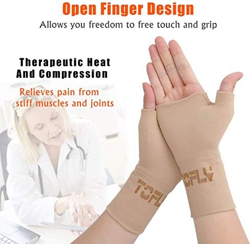 Thumb and Wrist Support for Joint Pain, Tendonitis, Sprain, Hand Instability, Compression Wrist Sleeves with Thumb Support