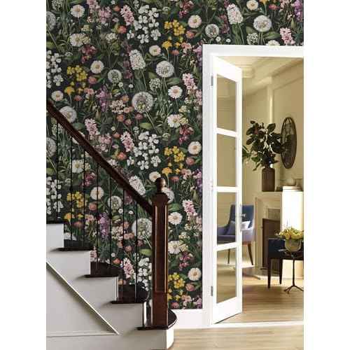 Floral Peel and Stick Wallpaper Floral Leaf Contact Paper 16.9inch x 118.1inch Boho Peel and Stick Wallpaper Green Removable Self Adhesive Flower Contact Paper for Bedroom Decorative Vinyl