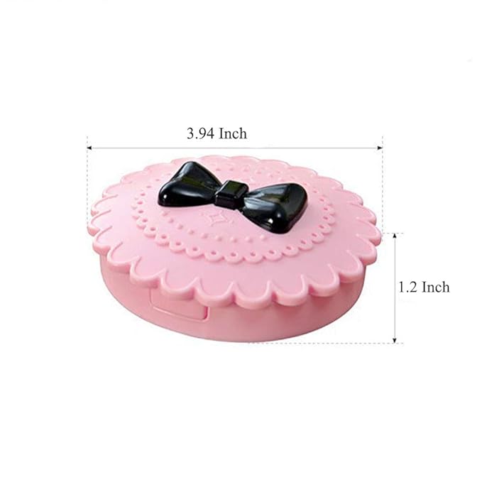 Cosmetic Case with Mirror Eyelash Case Makeup Storage Box Travel Cosmetic Bag Pink Place Eyelashes