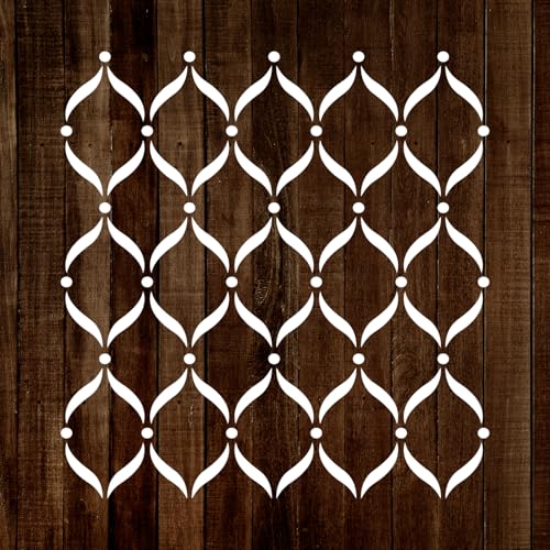 MAGJUCHE Fancy Pattern Stencil 12 Inches, Reusable Stencil for Wall Painting DIY Crafts Decor