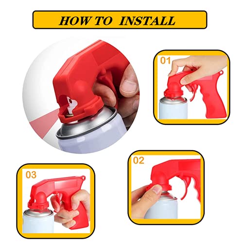 WHZAZGW 3 Pieces Spray Paint Trigger Handle,Instant Aerosol Trigger Handle Spray Can Grip Handle Spray Adapter Paint Aerosol Can Aerosol Tool Spray Can Trigger Handle