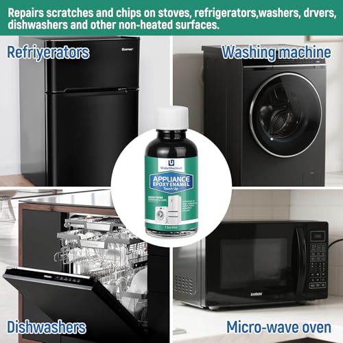 Appliance Touch Up Paint Black Appliance Paint Enamel High-Gloss Black Touch Up Paint Pen Scratch Repair for Appliances Refrigerators Metal Surfaces Dishwasher Dryer Microwave Washers 1.5oz