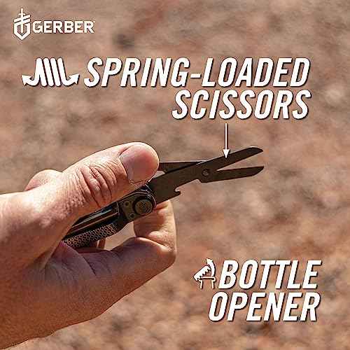 Gerber Gear Armbar Scout 7-in-1 Multi-tool - 2.5" Plain Edge Blade, Hammer, Scissor, Saw - EDC Gear and Equipment - Green