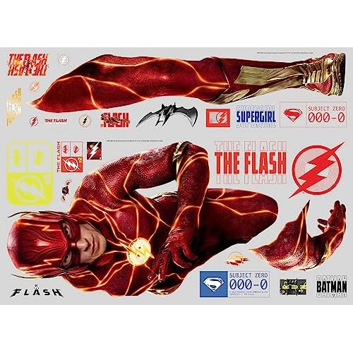 RoomMates RMK5406GM The Flash Peel and Stick Wall Decals