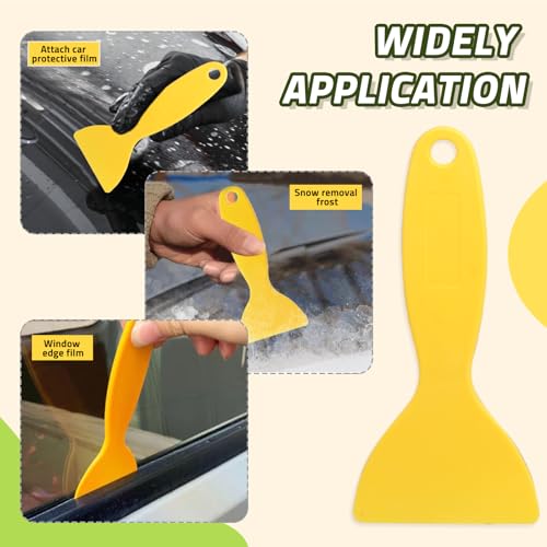 Hordion 10 Pcs Plastic Spatula Scraper Putty Knife, Air Bubble Remover Sticker Installation Tool Flexible Paint Scraper for 3D Printing Resin Removal Spackling Patching Decal Wallpaper