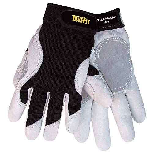 Airgas 1470XL Tillman TrueFit Premium Mechanic Glove, Black/White, X-Large