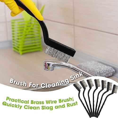 90 Pcs Mini Wires Brushes Set Curved Handle Wire Brush Small Metal Brush for Cleaning Metal Scrub Masonry for Cleaning Welding Slag and Rust Tool(Stainless Steel Wire)