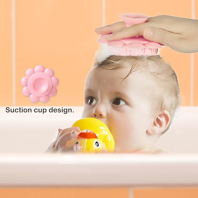 Baby Hair Scalp Massage Shampoo Brush with Soft Baby Bath Brush Silicone Massage Brush for All Hair Kid Newborn ToddlerÃ¯Â¼ÂÃ¯Â¼Â